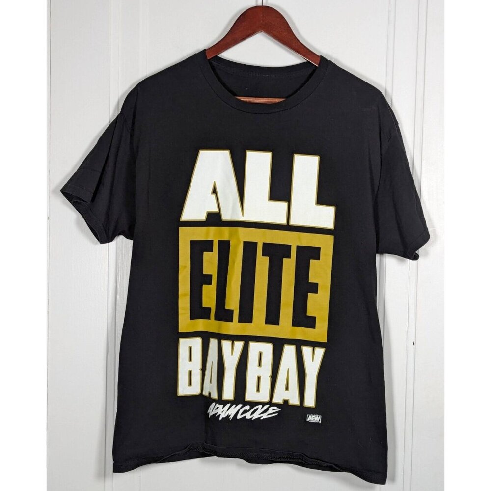 AEW Adam Cole Bay Bay Mens Size Large All Elite Debut Undisputed Era NXT Shirt